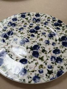 Cake plate Shannonbridge Chintz Blue Rose 10.75 inch plate New
