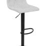 Ivory Luxe Velvet Bar Stool  Adjustable Image 8