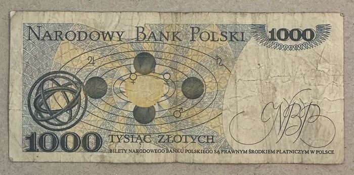 Poland 1000 Zloty 1982 Banknote