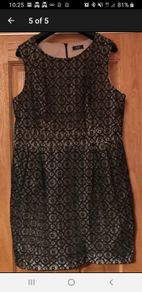 Gold And Black Lace Dress