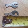 2 Vintage Miller Padlock Flat  Keys Image 2