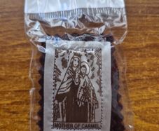 Vintage Religious Mother of Carmel. Pledge of Salvation.