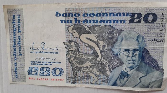 Central Bank of Ireland 20 pound note