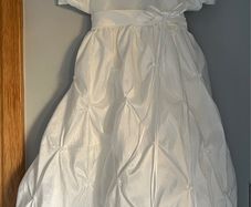 Swea Pea & Lilli Christening dress Sz 3-6 mths with matching  hat & RJR John Rocha fur cape EUC