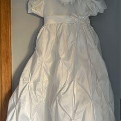 Swea Pea & Lilli Christening dress Sz 3-6 mths with matching  hat & RJR John Rocha fur cape EUC
