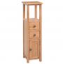 Corner Cabinet 26x26x94 cm Solid Oak Wood Image 2