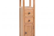 Corner Cabinet 26x26x94 cm Solid Oak Wood