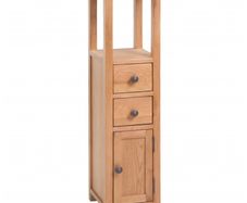 Corner Cabinet 26x26x94 cm Solid Oak Wood