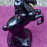 Vintage Black Glossy Horse with 2 Pens Image 5