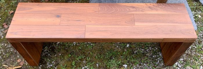 Pair of Custom-Made Solid Walnut Dining Benches