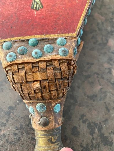 C1910 Antique Red-painted And Oil-gilt-decorated Decorative Only