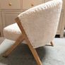 Ex Display Cream Fabric Armchair Image 5