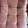 Four brown leather dining chairs Image 10