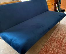 Habitat Matteo Clic Clac Blue Velvet Sofa Bed
