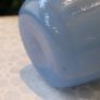 Vasart Glass Vase c.1955 - 60, Cream to Blue Fade, 6.5", Polished Pontil Image 5