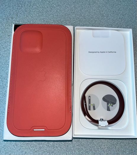 Apple IPhone 11 12 13 14 Pro Leather sleeve cover case with MagSafe original