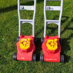 Toy lawnmowers x2
