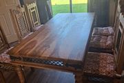 Mexican Pine solid wood Table and 6 Chairs
