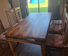 Mexican Pine solid wood Table and 6 Chairs