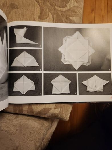 Folded Beauty. The Art Of Napkin Folding.  By John Sallas. Beautiful Illustrated Large Volume Hardbacks In Good Condition. 36.
