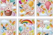 6 Sheets Easter Window Clings Happy Easter Bunny Stickers Room Decor Window Decorations for Kids (FREE POSTAGE)