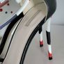 Giorgio Armani navy red white perspex high heels Sz 39.5 (Fit 6 - 6.5 UK) Rrp 595 (New) Image 4
