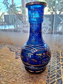 Vintage cobalt blue decorative vase