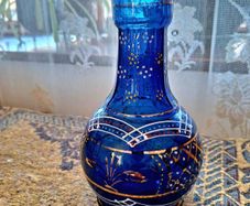 Vintage cobalt blue decorative vase