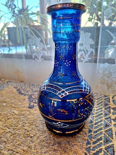 Vintage cobalt blue decorative vase