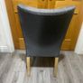 Set of 6 Modern Grey Upholstered Dining Chairs with Wooden Legs Image 5