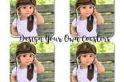Personalised photo coasters set of 4 with your photos