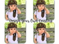 main image for ad Personalised photo coasters set of 4 with your photos
