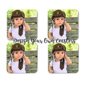 Personalised photo coasters set of 4 with your photos