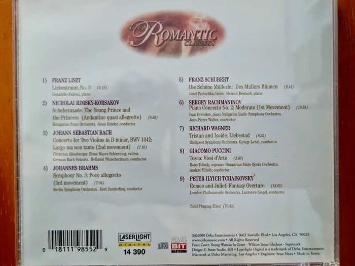 4 CD's Great French Classics / Romantic classics / Strauss classics / String classics. VG condition.