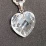 Stunning Large Cubic Zirconia Love Heart on Heavy Sterling Silver Chain Image 3
