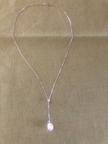 sterling silver Pearl and crystal necklace