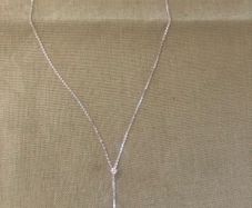 sterling silver Pearl and crystal necklace