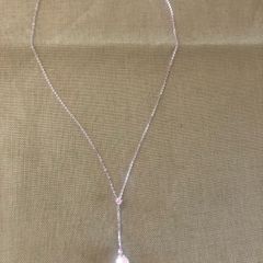sterling silver Pearl and crystal necklace