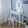 BRAND NEW Nordic Dresser White Makeup Dressing Table with LED Mirror Image 3