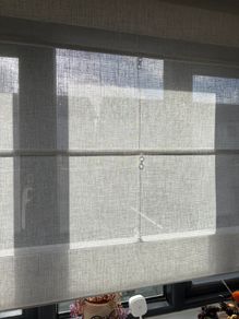 Voile white/ cream Roman Blind for cabinet/ kids bedroom