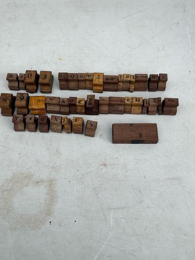 40 vintage printing stamps