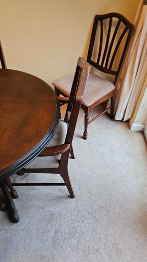 mahogany table and chairs