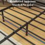 Double Bed Frame with Storage Wooden Headboard Image 2