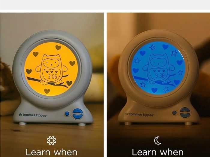 Tommee Tippee Groclock Sleep Trainer Clock, Alarm Clock and Nightlight for Young Children, USB-Powered