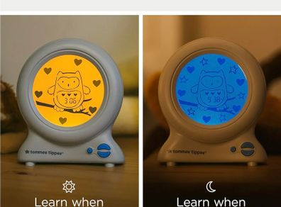 Tommee Tippee Groclock Sleep Trainer Clock, Alarm Clock and Nightlight for Young Children, USB-Powered