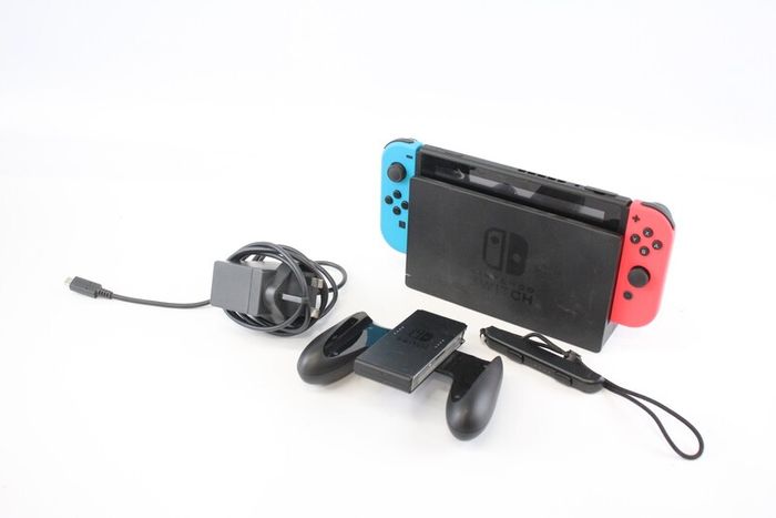 Nintendo Switch Neon Red & Blue Complete Bundle!