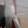 Elegant, simple halter neck wedding dress Image 7