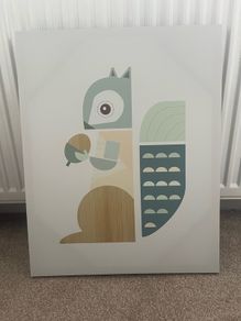 Scandinavian Style Owl Canvas Wall Art