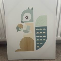 Scandinavian Style Owl Canvas Wall Art