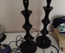 2 Mahogany lamps